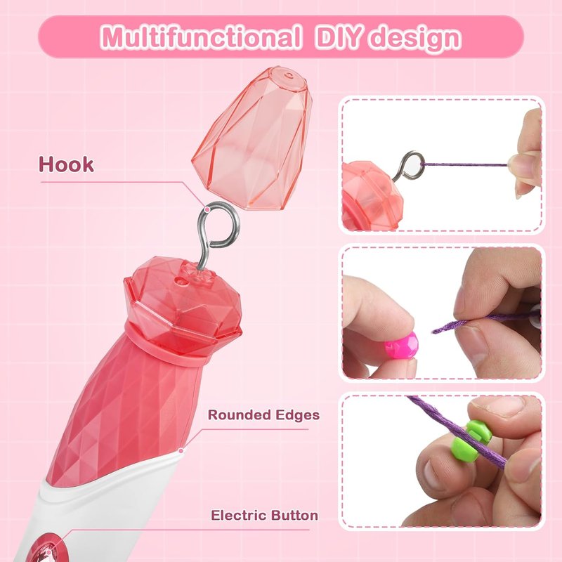 Skiennix DIY Hair Salon Toys - Automatic Hair Braiding Machine & Accessories for Girls 3-12 Years Old