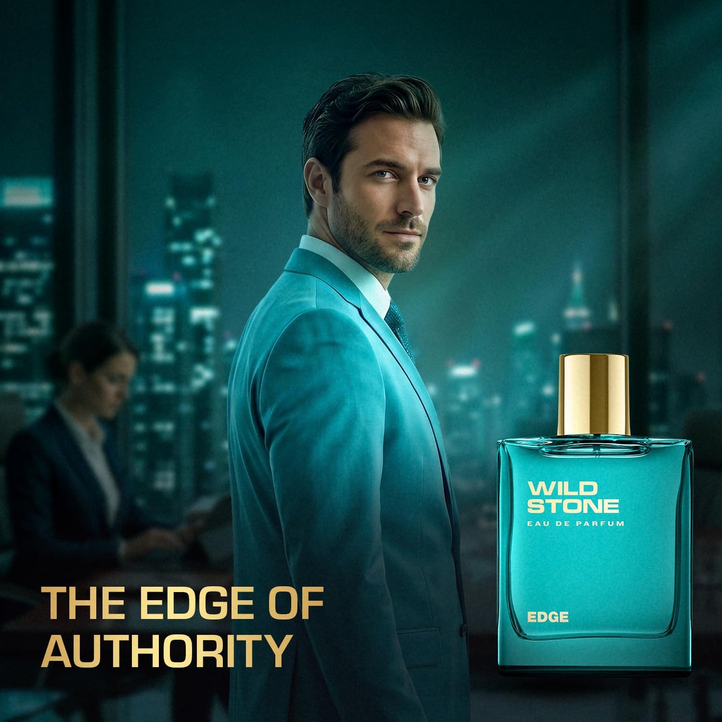 Wild Stone Edge Eau De Parfum - Luxury Men's Fragrance | 3.38oz | Intense Long-Lasting Scent