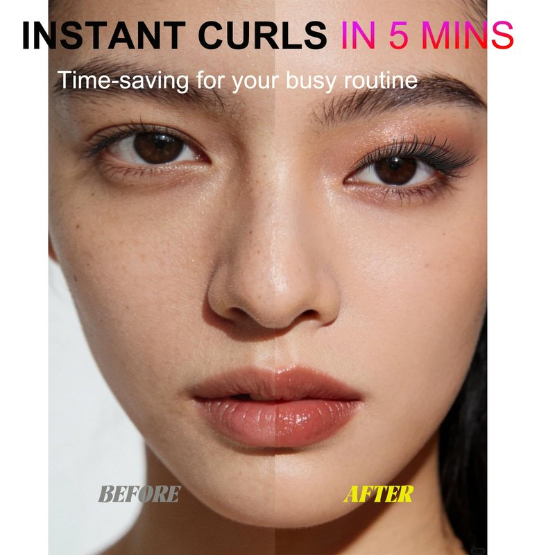Heated Eyelash Curlers with Battery Indicator, Electric Eyelash Curler 3 Temperature Modes LED Display USB Rechargeable Makeup Tools, Heated Lash Curler Ideal Christmas Gift for Women MB-1