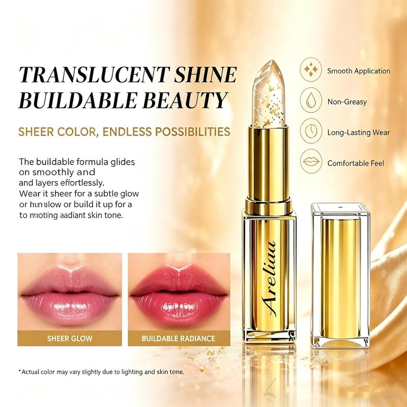 Regine Switzerland Signature Lipstick - Skin-Adaptive Color Changing Jelly | Long-Lasting Hydration & Nourishing (1pc)