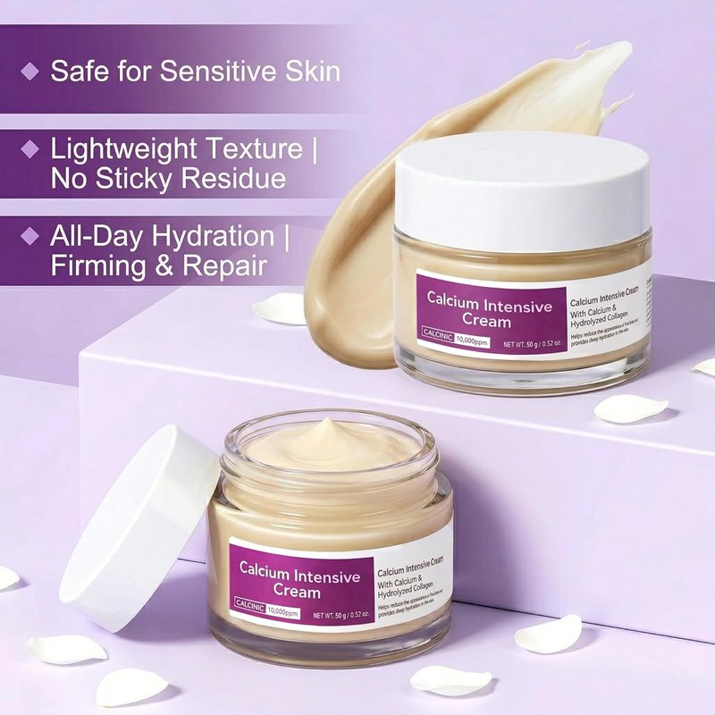 Calcium Firming Face Cream - Advanced Lifting & Contouring Moisturizer with Niacinamide | 2 Pack for Sagging Skin