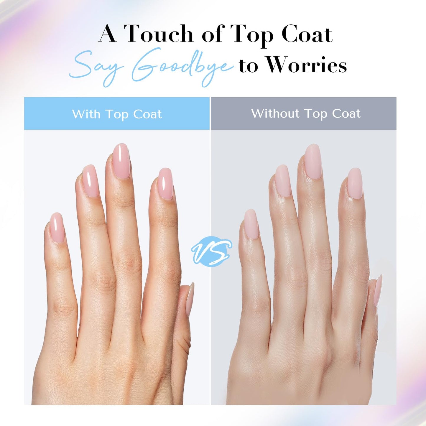 Top Coat Nail Polish - Clear Quick Dry Formula for Glossy Shine | Long Lasting Natural Nail Lacquer