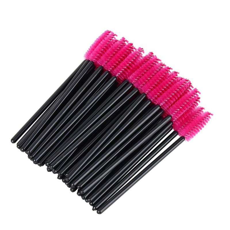 Disposable Eyelash Mascara Brushes - 100PCS for Eyelash Extensions & Makeup | Rose Color