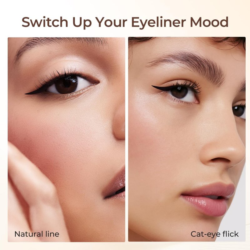 SACE LADY Dual-Ended Eyeliner Stamp Pen - Waterproof, Smudge-Proof Tool for Perfect Winged Cat Eyes | 01 Black