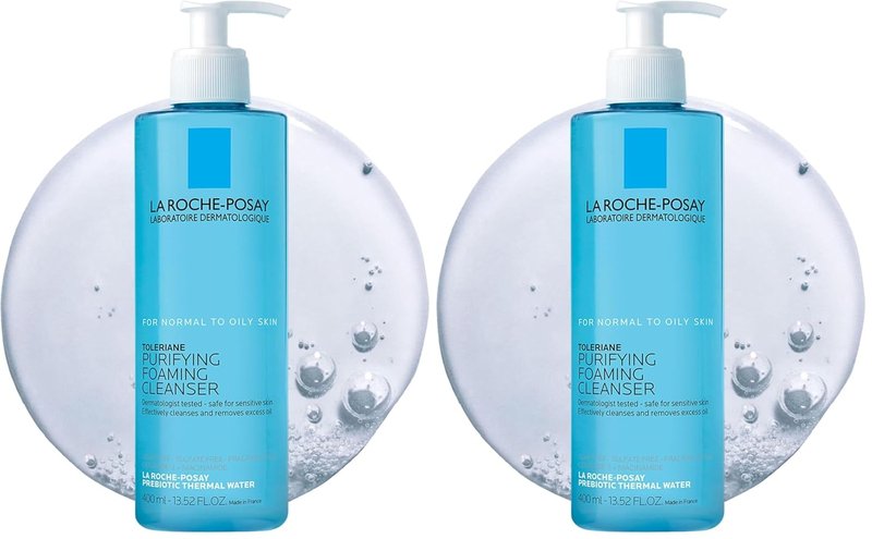 La Roche-Posay Toleriane Foaming Facial Cleanser - Oil-Free Face Wash with Niacinamide & Ceramides for Sensitive Skin | Pore Cleanser
