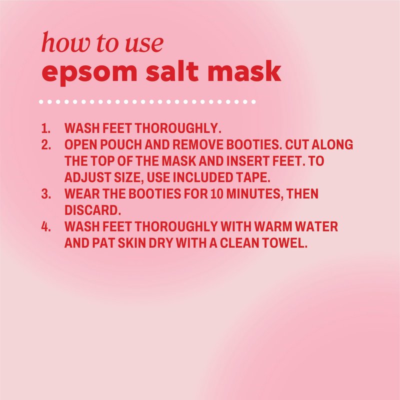 Onyx Professional Epsom Salt Foot Mask, 6 Pairs - Made with Epsom Salt and Chamomile, Helps Fight Swelling and Soreness, Relax Tired Feet, Easy-to-use Booties, One Size Fits All
