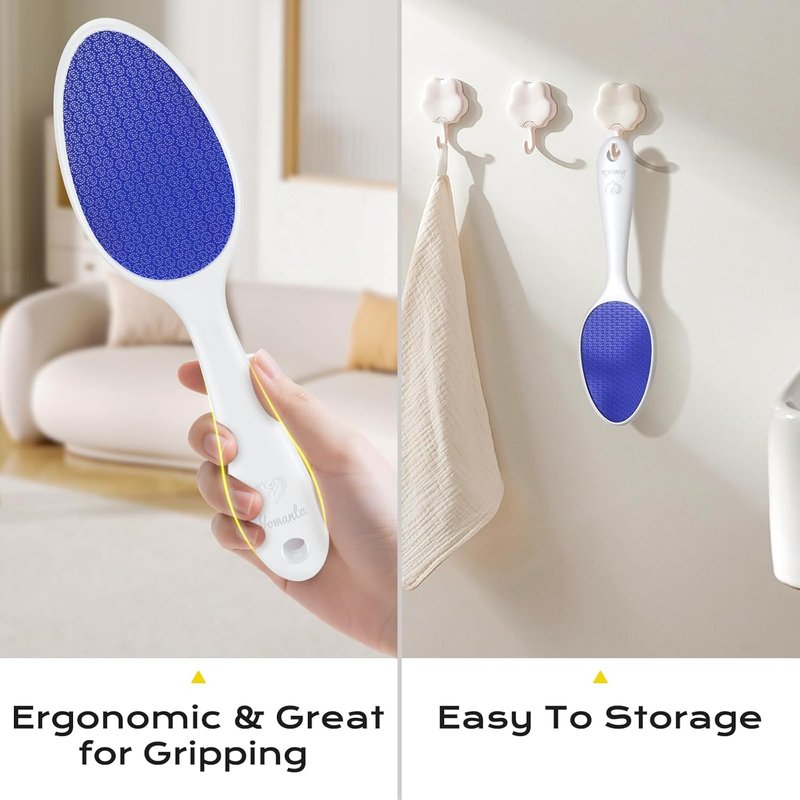 Nano Glass Foot File - 2-in-1 Callus Remover & Exfoliator | Gentle Pedicure Tool for Smooth Feet - Blue