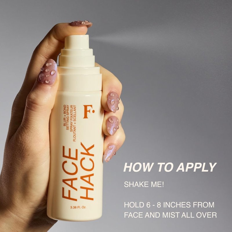 Freck FACE HACK Blur + Bond Setting Spray, 3.38oz | Makeup Setting Spray for Blurring Skin, Long-Lasting Hold | Hydrating Oil Control Mist, Alcohol-Free Clean Vegan Formula