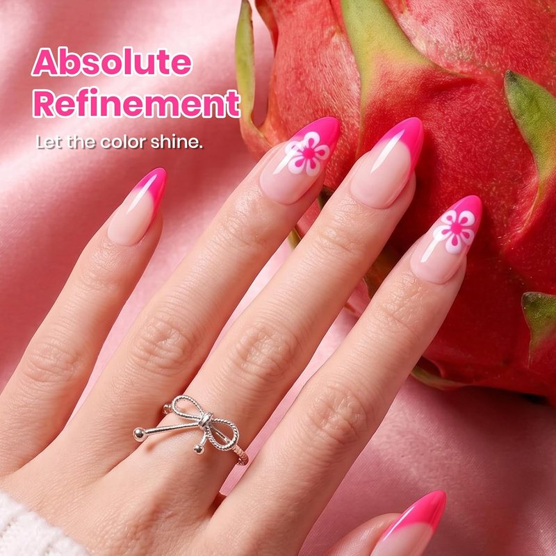 Beetles Hot Pink Gel Polish - Dragonfruit Pink 15ML | Neon Pink Soak Off UV LED Nail Art for Summer Manicure