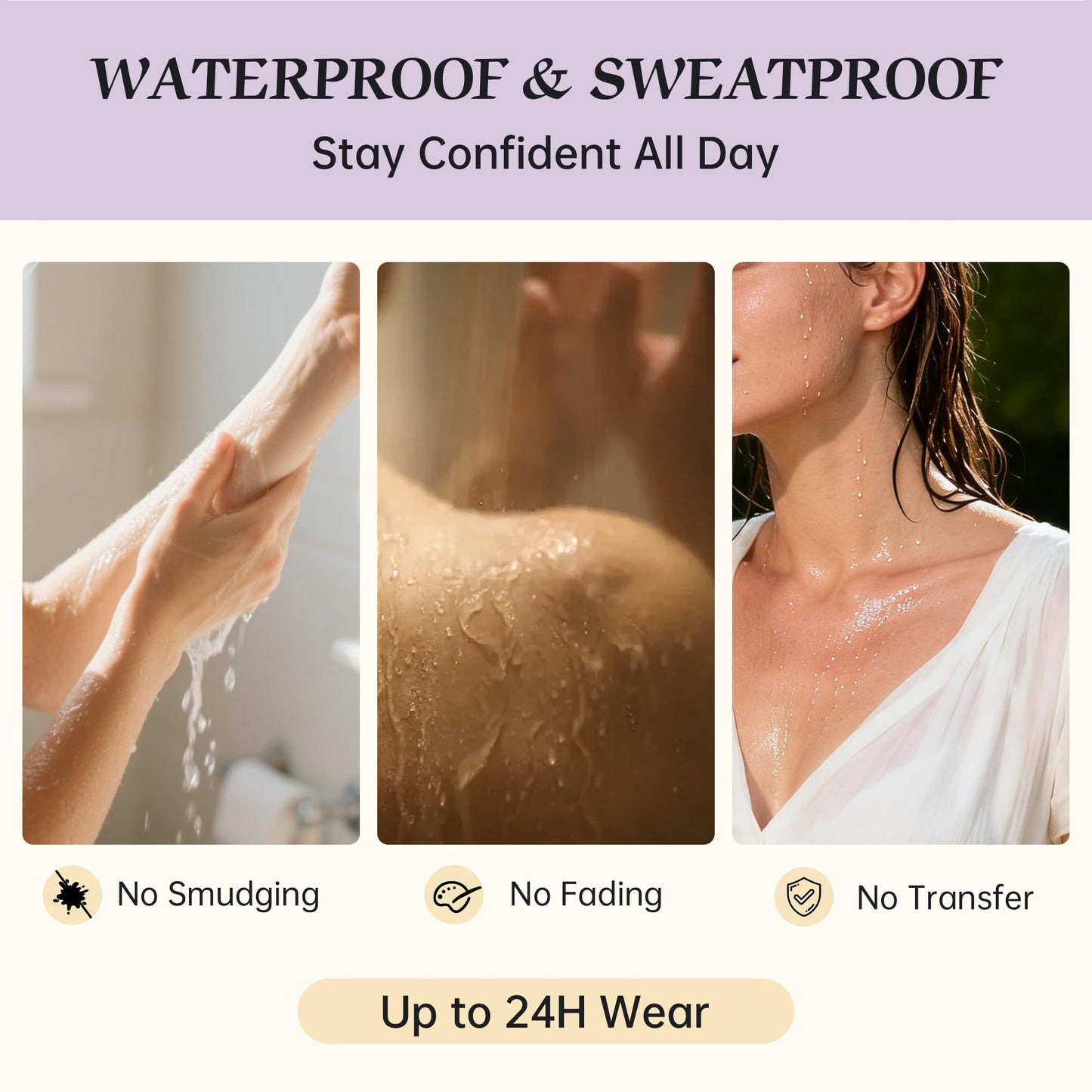 Tattoo Cover Up Makeup Waterproof, 2 Colors Mix Foundation Full Coverage Tattoo Coverup Make Up for Leg Neck Body, Scars Vitiligo Veins Dark Spots Long Lasting Concealer for All Skin, Ivory Dark 1.4oz
