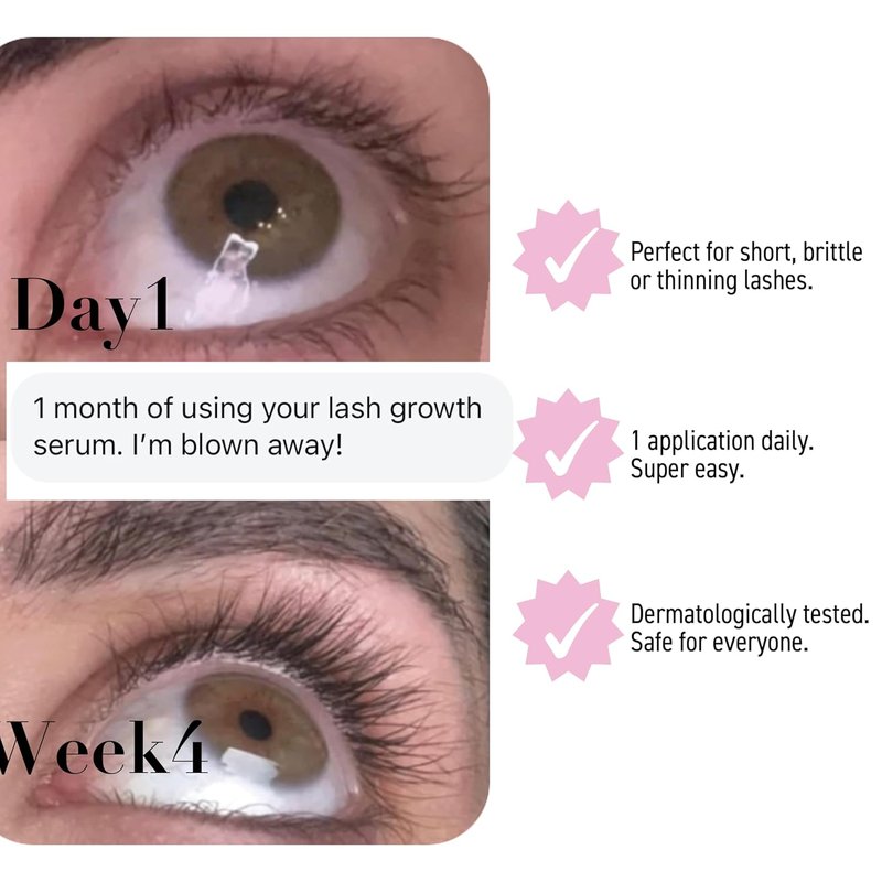 One V Salon Eyelash Growth Serum - Achieve Fuller, Longer Lashes | Vegan & Cruelty-Free (3mL)
