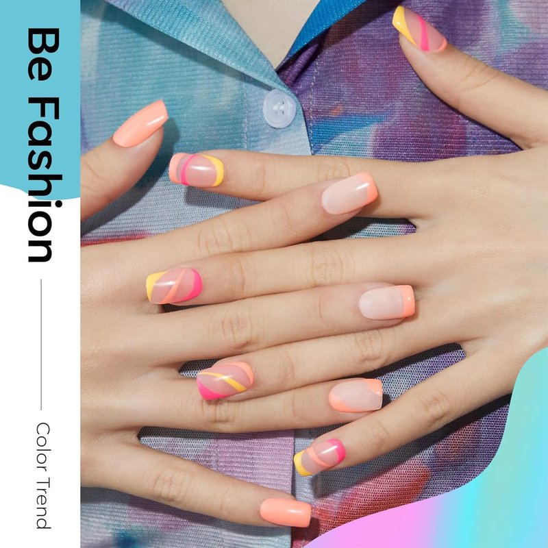Modelones Gel Nail Polish Set - 6 Vibrant Neon Colors for Spring/Summer | Soak Off LED Manicure Gift