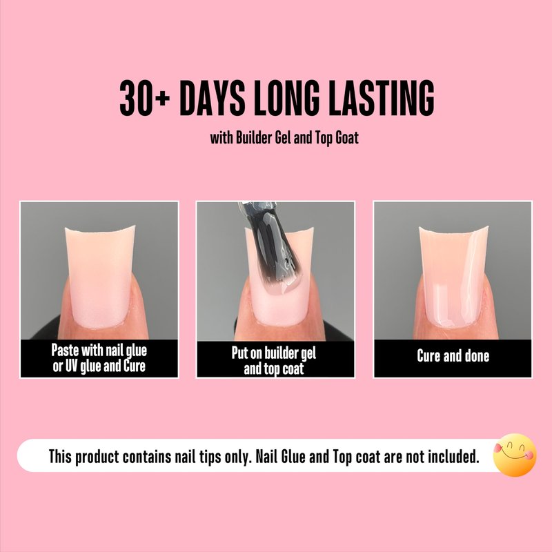 NOVO OVO Pure Stiletto Nail Tips, Press On Nails Medium Long Pure Color, Extra Thick Pointed Soft Gel Fake Nails for Salon DIY