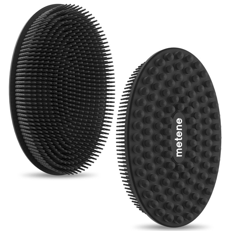 Metene 2 Pack Silicone Body Scrubber, Exfoliating Body Scrubber for Use in Shower,Lathers Well, Long Lasting, Soft Bath Skincare Routine.