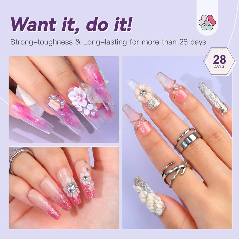 Acrylic Nail Kit Starter Set - 30g Clear Powder & Liquid | Essential Tools for DIY Manicure