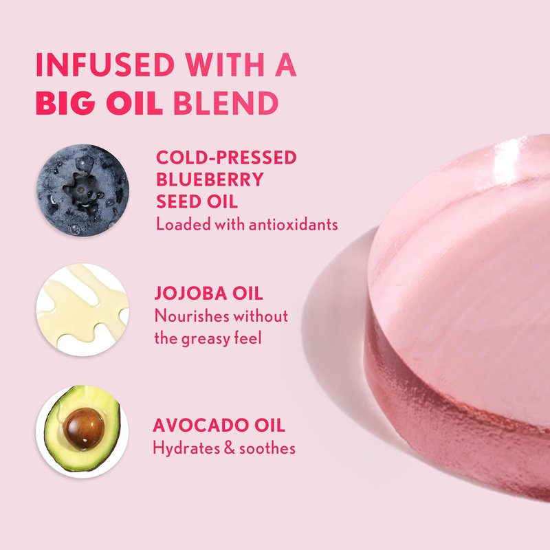 COVERGIRL Clean Fresh Yummy Big Oil Stick | Flavored Lip Oil, Dewy Finish - 130 Berry Big Deal (Sheer Rich Berry)