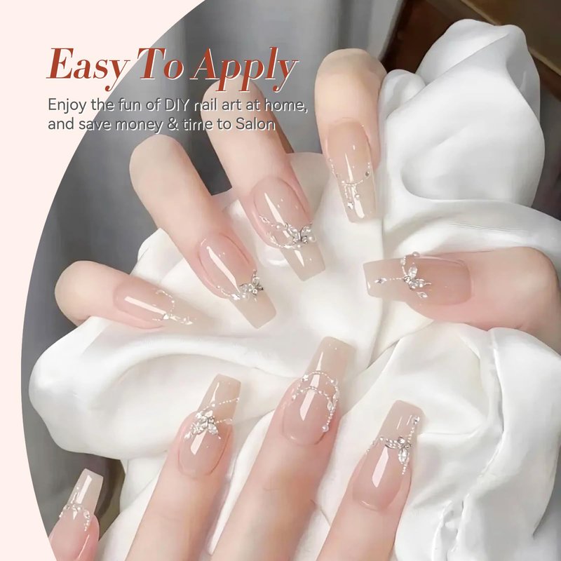 Born Pretty Jelly Light Pink Gel Nail Polish,Sheer Jelly Milky White Peach Neutral Nude Gel Polish Pale Pink Color Soak Off U V Gels for French Manicure Nail Art at Home 15ML