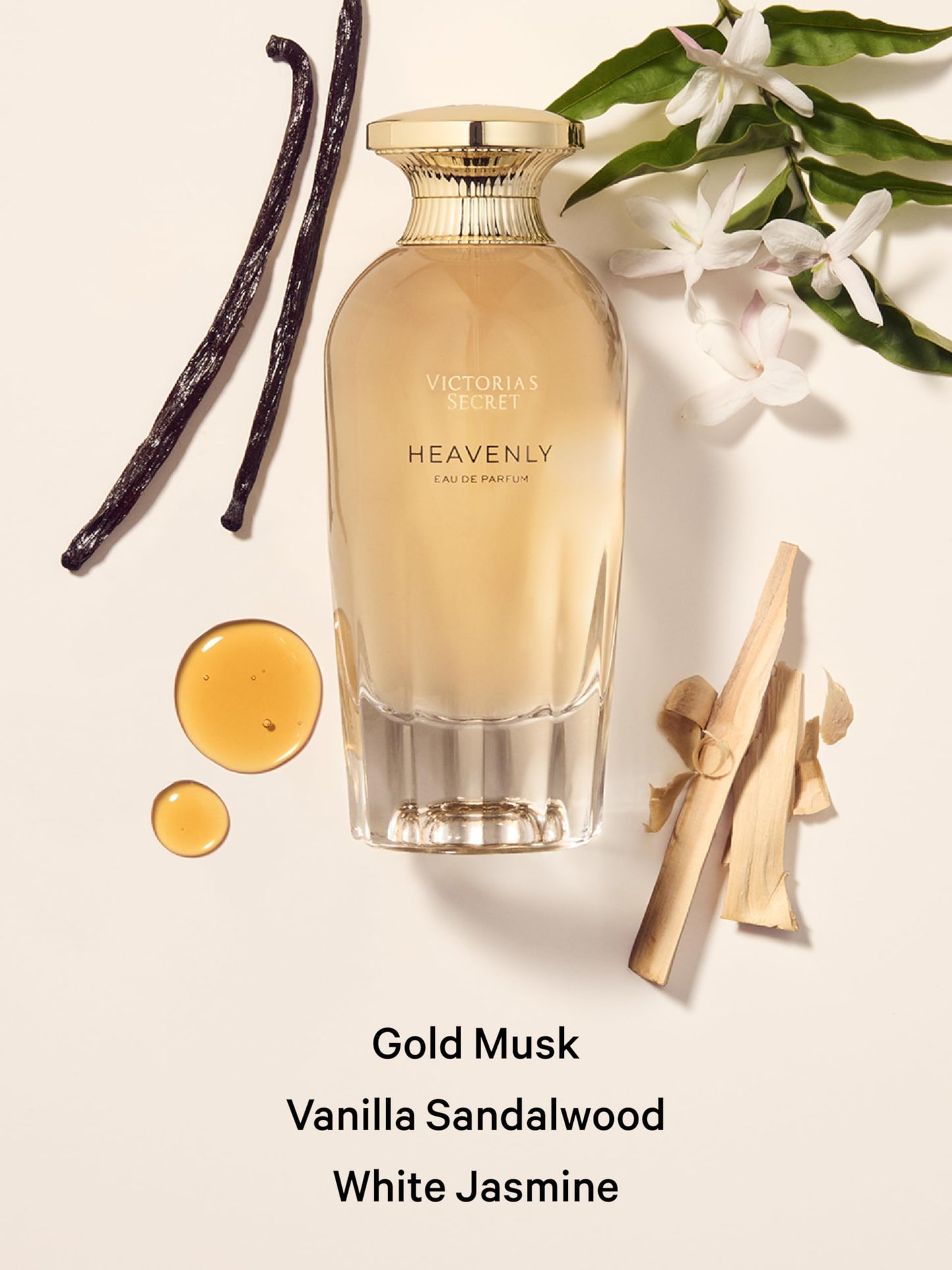 Victoria's Secret Heavenly Fragrance Body Lotion, Notes of Gold Musk, Vanilla Sandalwood & White Jasmine (8.4 oz)