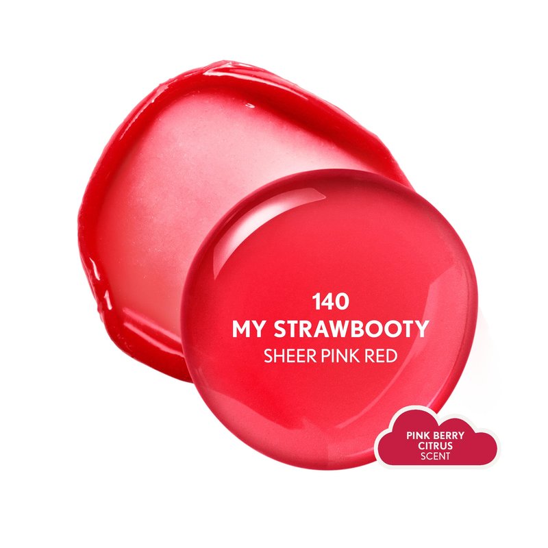 COVERGIRL Clean Fresh Yummy Big Oil Stick, Flavored Lip Oil, Dewy Finish, Non-Greasy - 140 My Strawbooty (Sheer Pink Red)