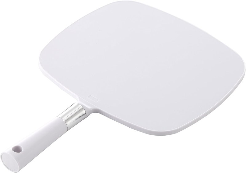 Handheld Makeup Mirror - 9-Inch White Vanity Mirror for Easy Touch-Ups