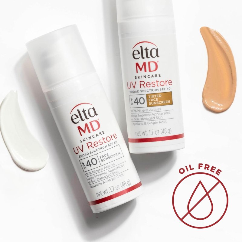 EltaMD UV Restore Face Sunscreen - SPF 40 Mineral Formula for Sun-Damaged Skin Repair | Anti-Aging Zinc Oxide