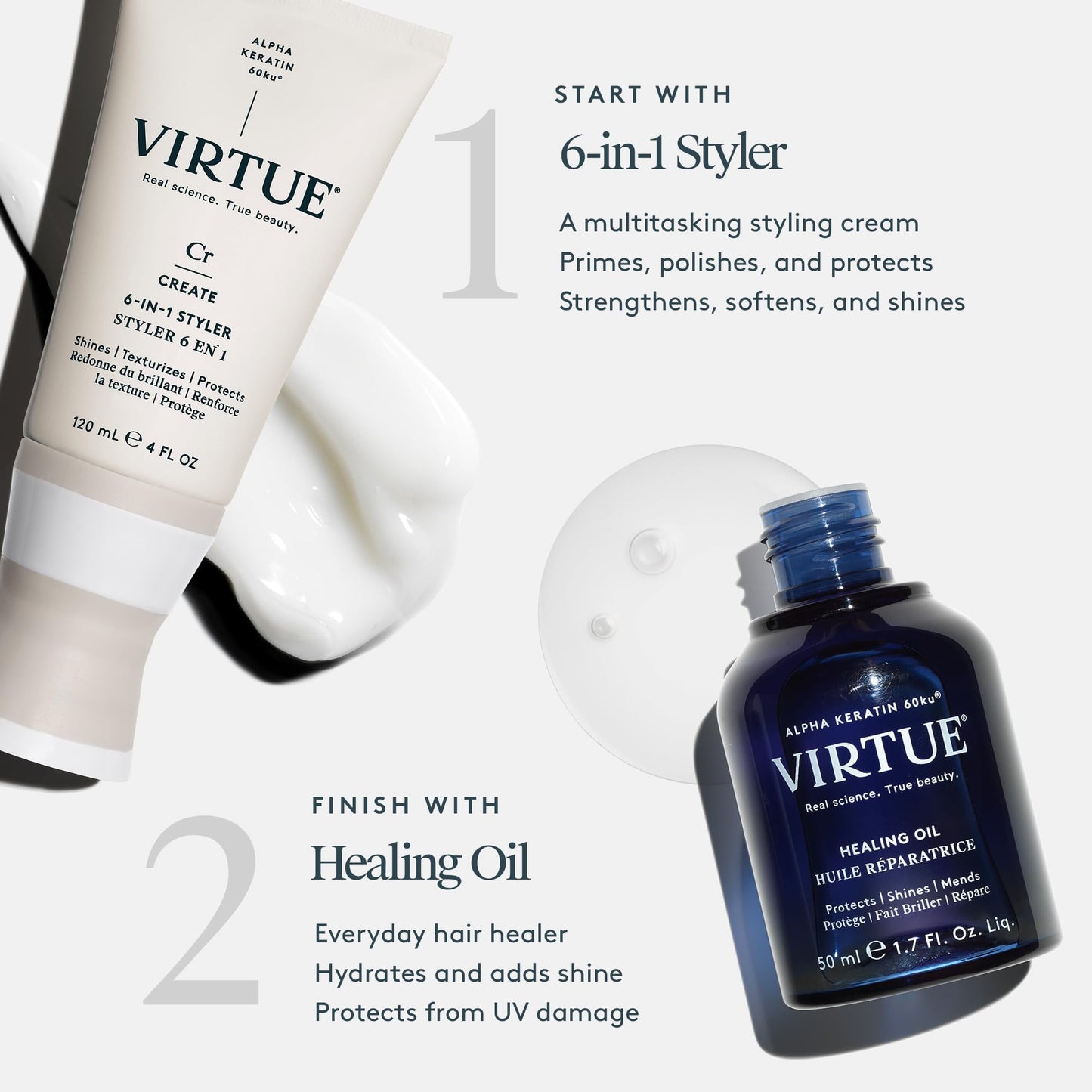 VIRTUE 6-in-1 Hair Styler, Styling Cream