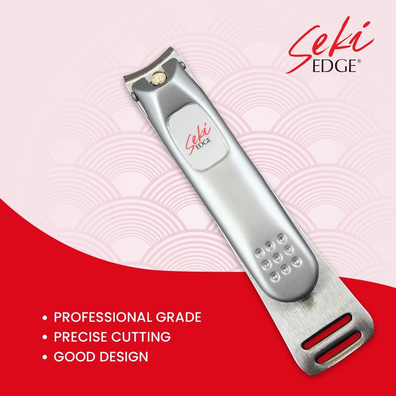 Seki Edge Nail Clippers - Stainless Steel Fingernail Clippers for Thick Nails | Professional & Home Use, Made in Japan
