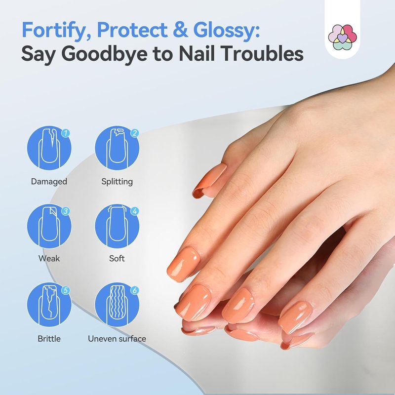 SAVILAND 3-in-1 Nail Strengthener & Top Coat - Quick-Dry Clear Polish for Damaged Nails | 15ml