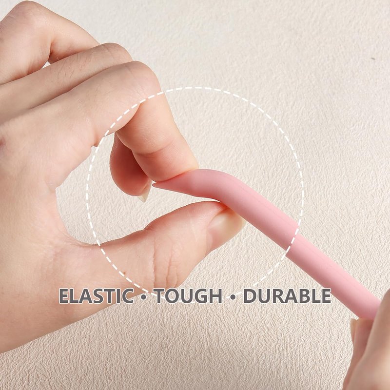 FSpronail 4 Pcs Nail Art Sculpture Pen,Dual Tipped Silicone Nail Tool Resin Nail Art Brushes for 3D Gel Carving Drawing Effect Shaping Apply Chrome Tool for Women Manicure Design at Home Salon DIY Kit