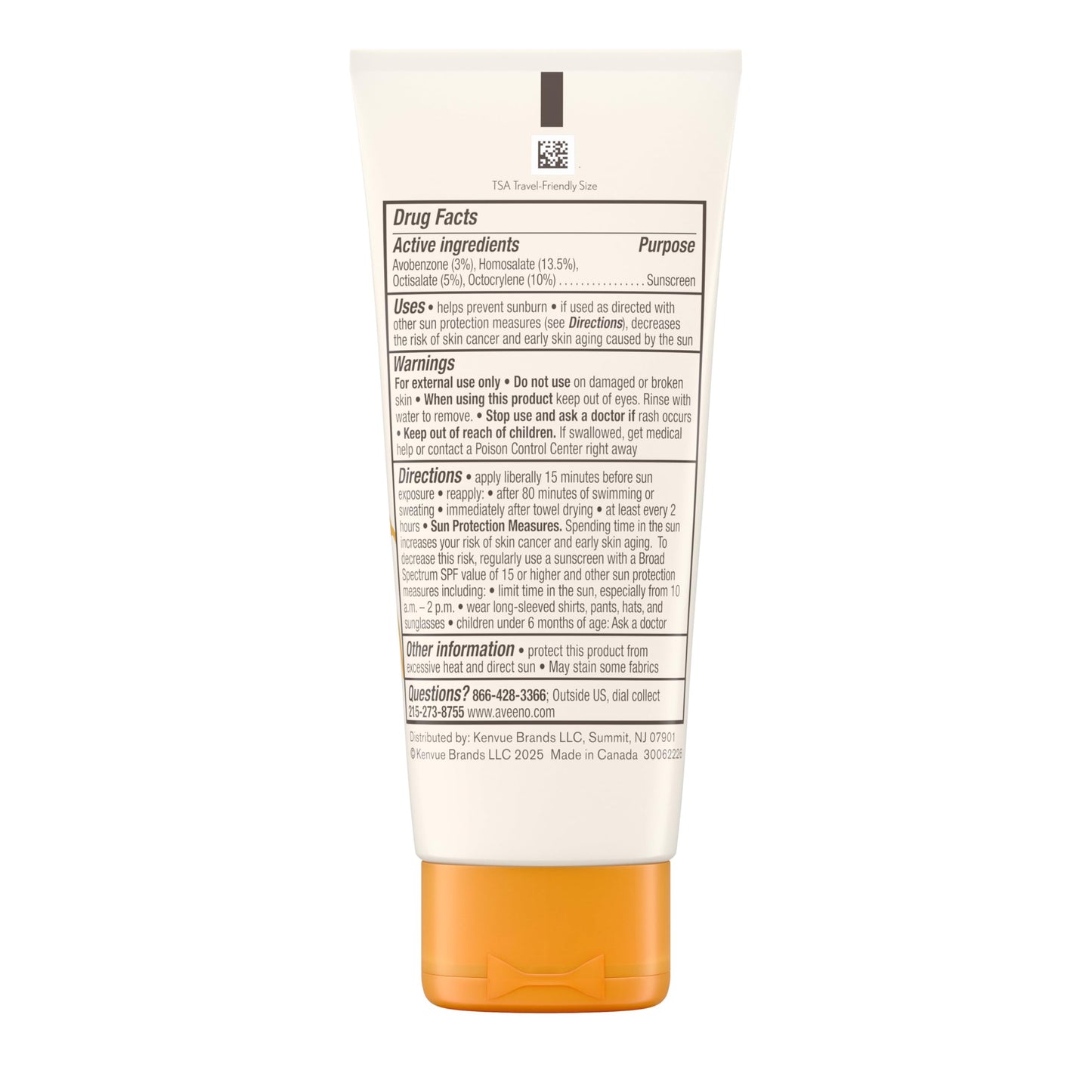 Aveeno Protect + Hydrate Face Sunscreen, SPF 60 Broad Spectrum, for Sensitive Skin, Travel Size, Water Resistant (80 minutes), Paraben, Oxybenzone & Oil Free, 2 fl oz