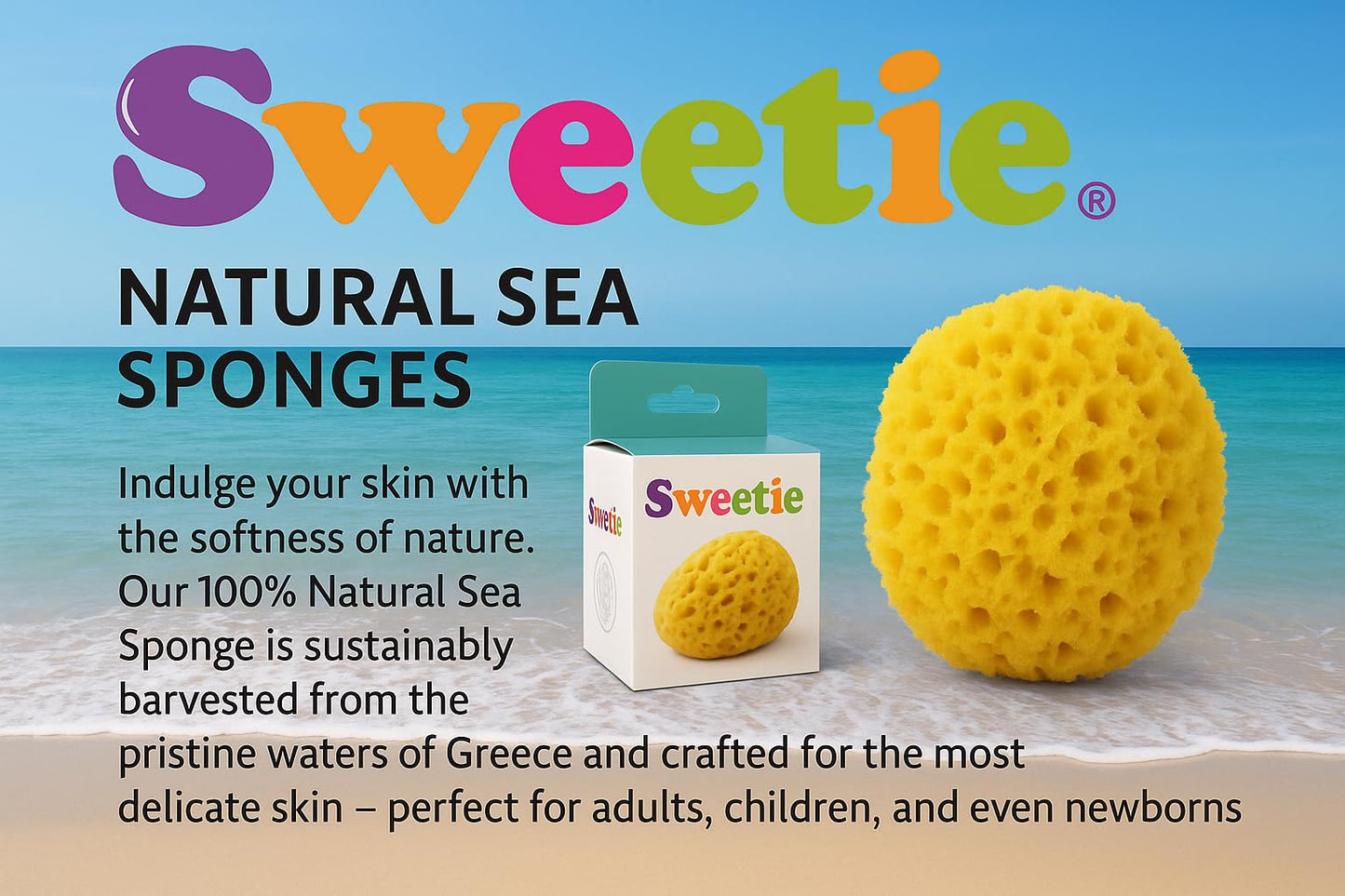 NATURAL SEA SPONGES Natural Sea Sponge for Bath and Shower for Adults Children and Baby