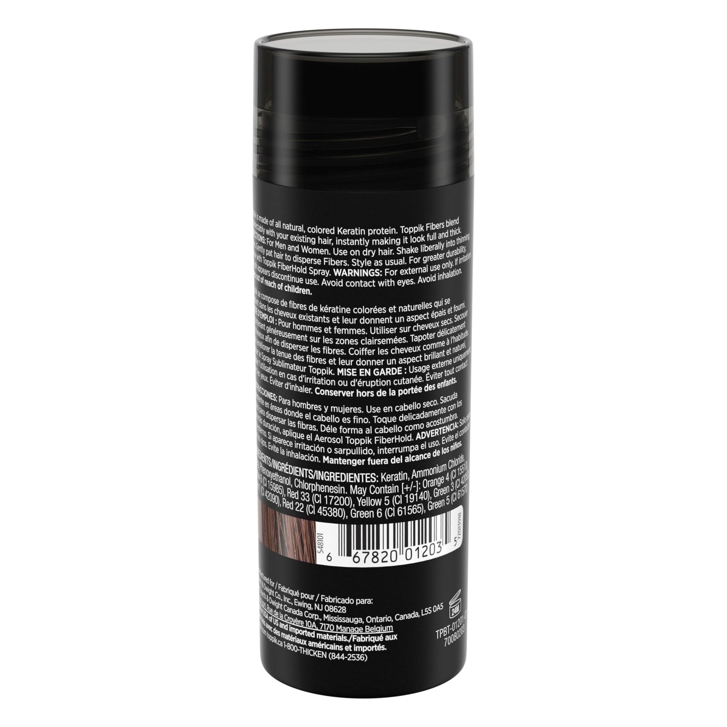 Toppik Hair Building Fibers, Medium Brown, 27.5g Fill In Fine or Thinning Hair, Instantly Thicker, Fuller Looking, 9 Shades for Men & Women, Keratin Protein Formula