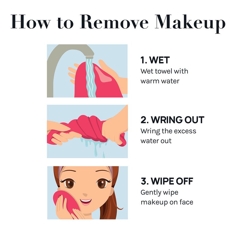 AOA Studio Microfiber Face Cloth Makeup Erase Remover Face Towels Reusable Microfiber Cleansing Towel Remove Makeup with Water7.8" X 6.2", All Skin type and Even Sensitive Skin (8 packs)