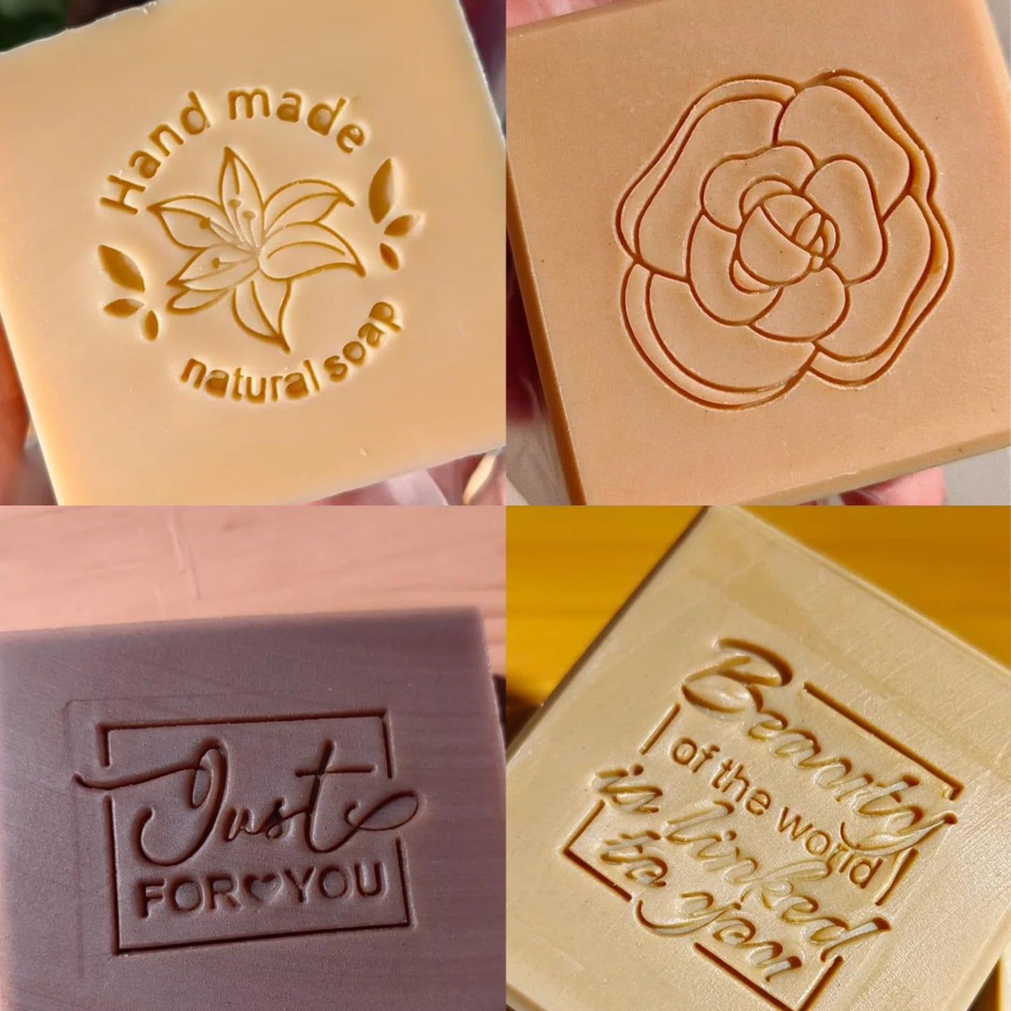 Velba Custom Soap Stamp for Handmade Soap, Personalized Logo, Text & Design | DIY Soap Maker Essential | Reusable Branding Tool for Small Business, Wedding Favors & Craft Gifts