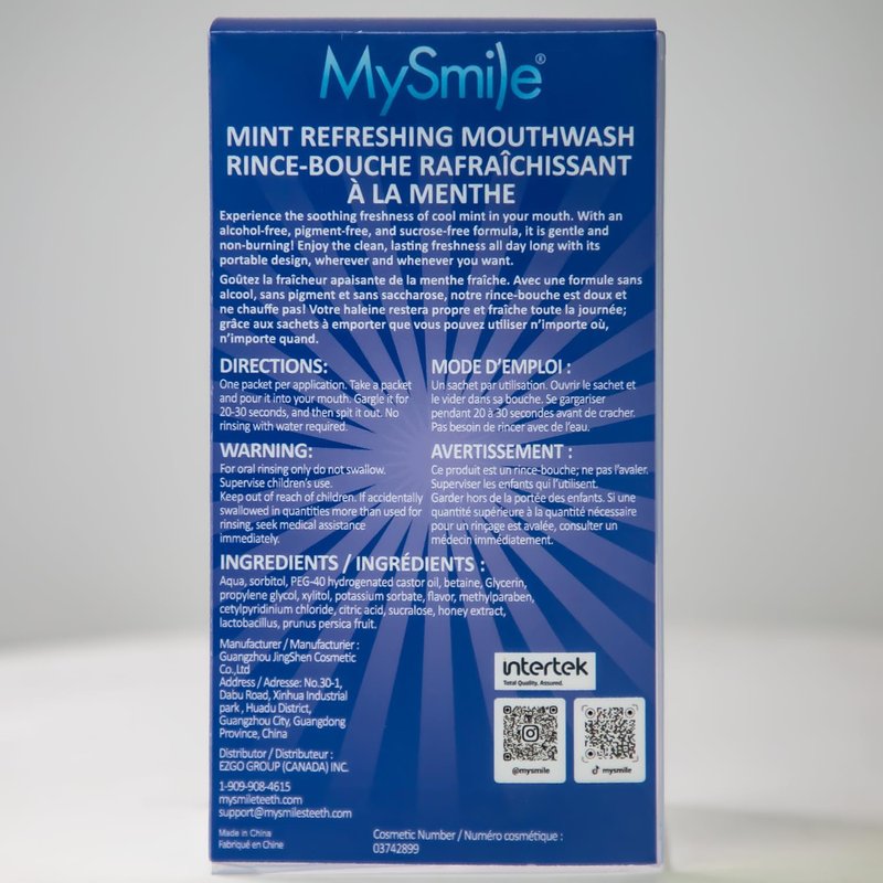 MySmile Mouthwash - Alcohol-Free Oral Rinse for Adults | Fresh Mint Flavor, 30 Uses, Kills 99% Bad Breath Germs