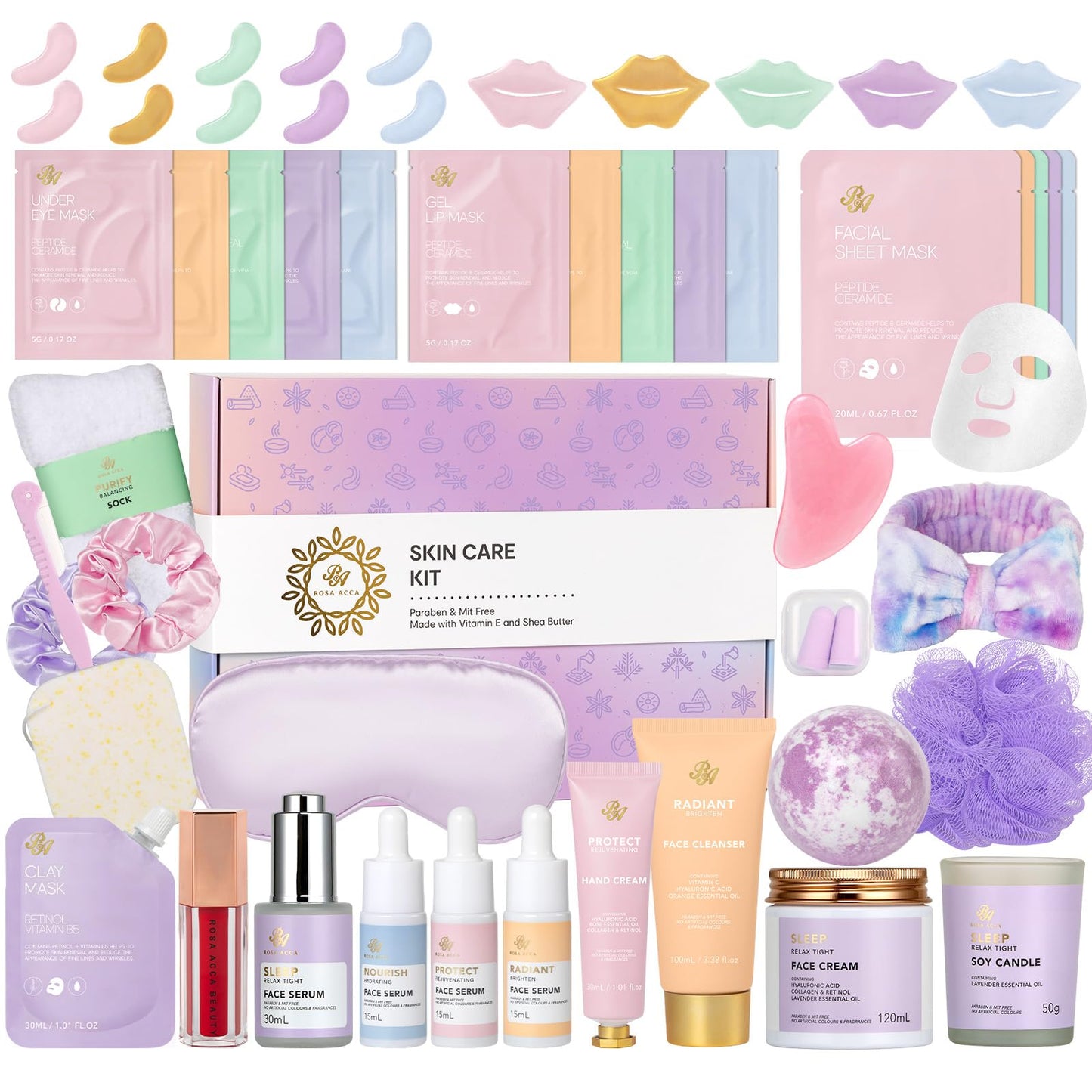 Gifts for Women, Birthday Gift for Women, 38 Pcs Hydrating Skin Care Gift Set, Bath & Body Spa Gift Set, Self-Care Pampering Gift Basket Set, Get Well Soon Gifts, Christmas, Anniversary, Mothers Day