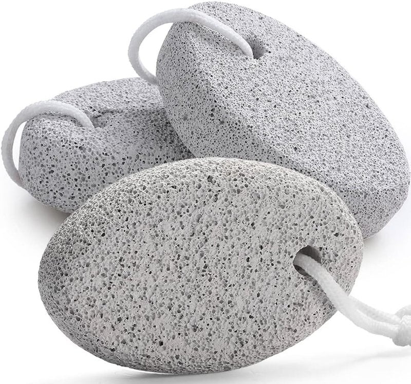 Natural Pumice Stone - 3-Pack Lava Pedicure Tools for Callus Removal | Exfoliating Foot File for Dead Skin on Heels & Elbows