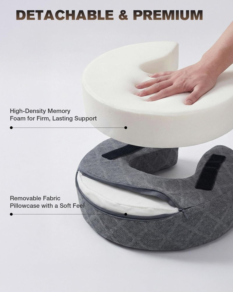Aucoza Massage Headrest for Bed, Massage Face Cradle at Home, Adjustable 18" Height Massage Head Holder for Sleeping Mattress, Comfortable Face Down Pillow After Eye Surgery