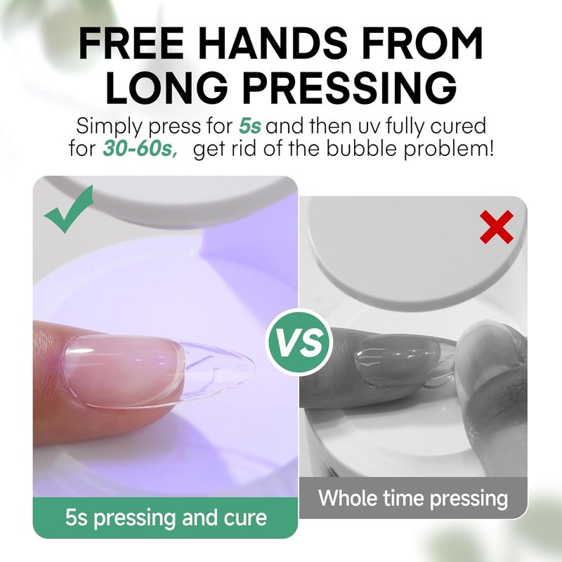 Luckyfairy Nail Glue - 40ml Super Strong Soft Solid Gel for Press-On & Acrylic Nails | Durable & Mess-Free