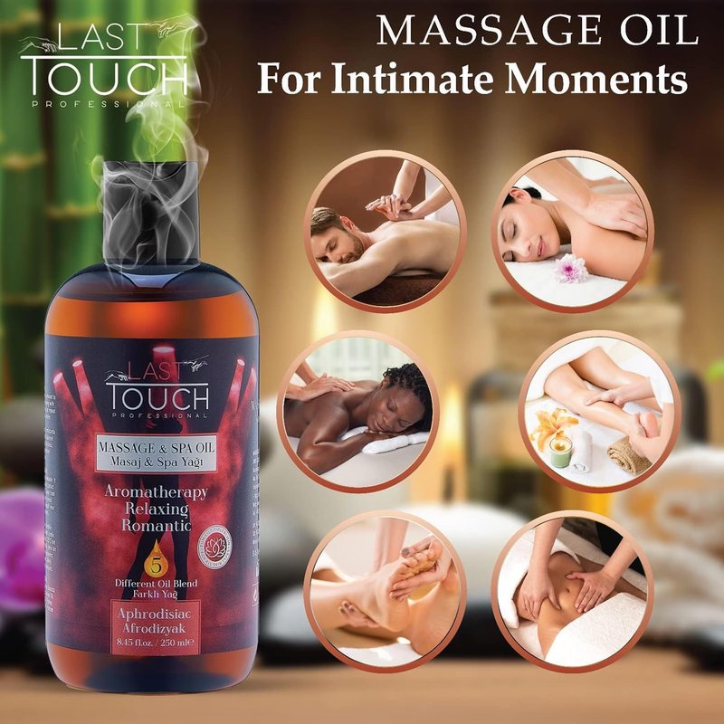 Aphrodisiac Massage Oil for Couples - Relaxing Aromatherapy Oil for Intimate Moments | 8.45 Fl Oz