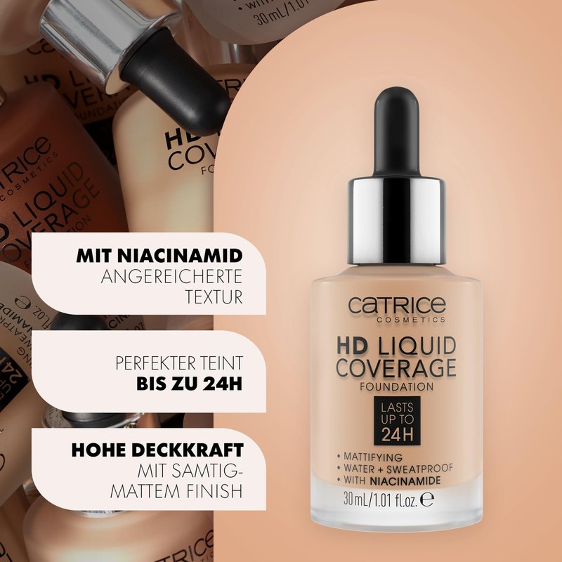 Catrice | HD Liquid Coverage Foundation | High & Natural Coverage | Vegan & Cruelty Free