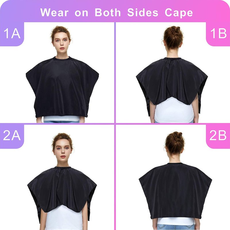 izzycka Makeup Cape, Hair Coloring Dye Cape Nylon Waterproof Beauty Salon Short Smock for Clients,Professinal Styling Hairdressing Shampoo Capes With Adjustable Snap Closure. Haircut Apron