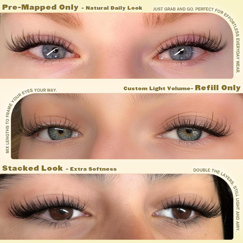 ALICE Natural Short Lash Clusters Wispy 8-12mm Cluster Eyelash Extensions Spiky Individual Lashes C-Curly Lash Extensions Thin Band Eyelash Clusters with Spikes