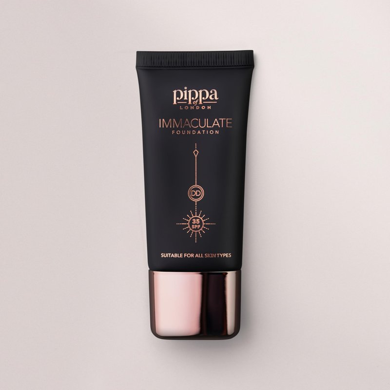 Pippa of London Immaculate Liquid Foundation, Beige 205, Lightweight, Medium Coverage, Matte Finish SP35
