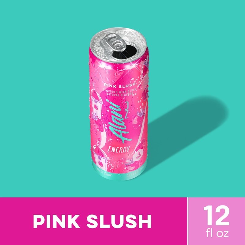 Alani Nu PINK SLUSH, Sugar Free, Low Calorie Energy Drinks, 200mg Caffeine, Biotin, B Vitamins, Zero Sugar, 10 Calories, 12 Fl Oz Cans, 12 Pack