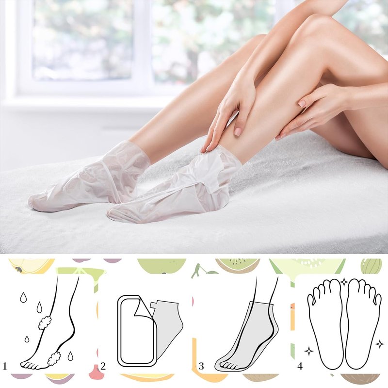 Skiennix 24 Pcs Foot Mask Set - Hydrating Shea Butter & Aloe Treatment for Spa & Skincare Gift