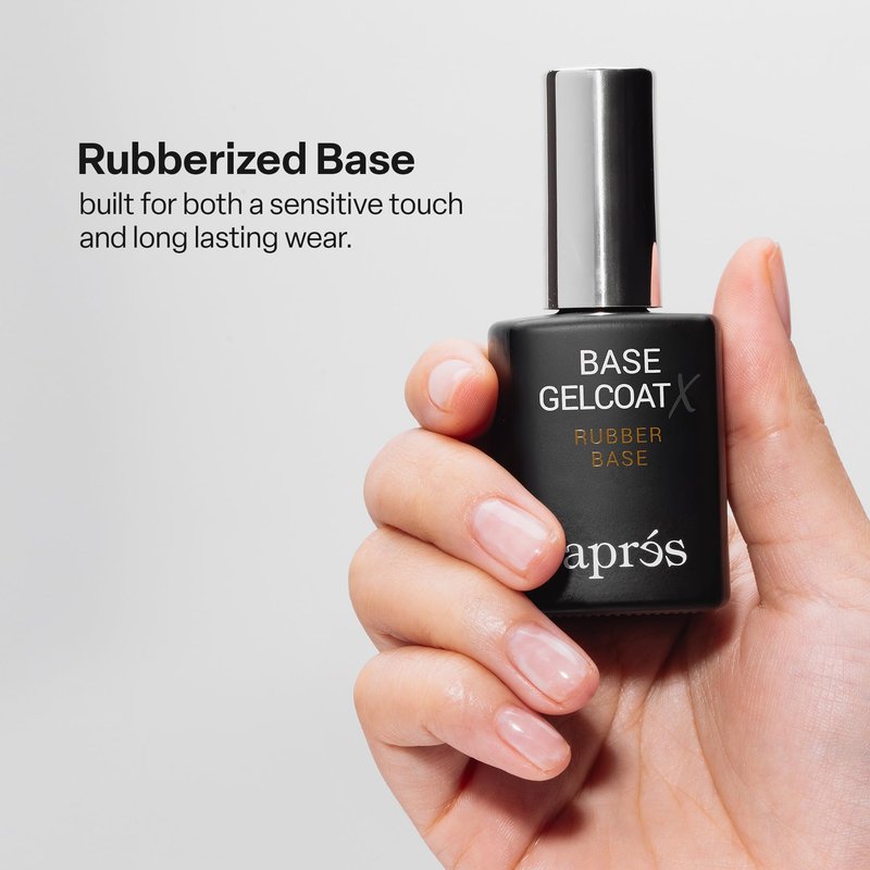 APRÉS Base Gelcoat X 15ml | HEMA & TPO-Free Rubber Base Scratch Resistant Gel Nail Polish Soak Off Base Coat