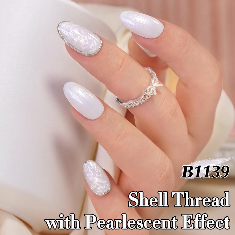 Double Rhythm 15ML Gel Nail Polish Pure Sheer Same Color Same Bottle Soak Off Gel Polish Art Manicure Salon DIY at Home for Women (Pearl White-B1139)