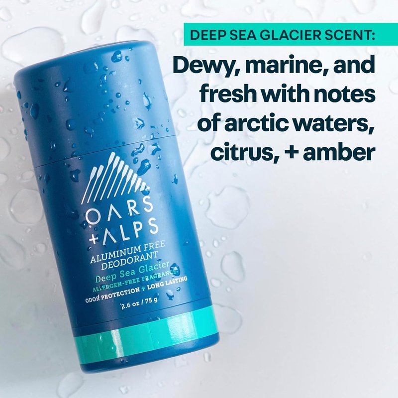 Aluminum-Free Deodorant for Men - Long Lasting Odor Protection | Deep Sea Glacier, 2.6oz