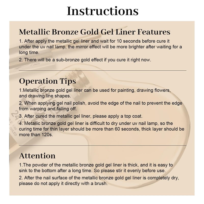 Metallic Gel Nail Polish Set - Silver, Bronze & Gold | 3D Effect, 8ml, Thin Brush for Home Salon